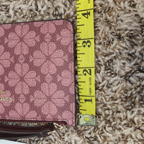 Kate Spade Lucy small floral grenache Spade logo zip wristlet wallet - Picture 11 of 11